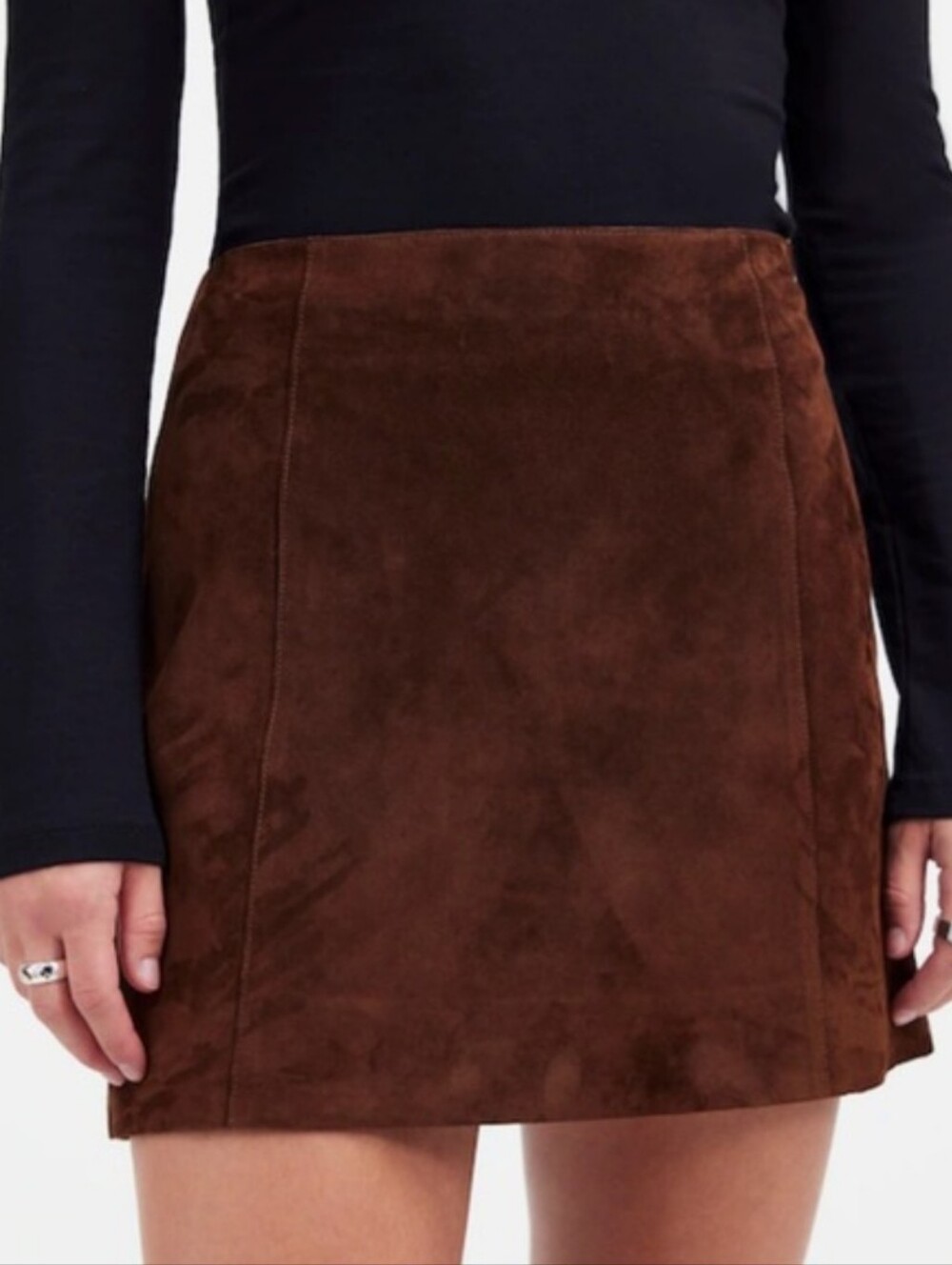 NWT Alexa Chung x Madewell Brown Suede Mini-Skirt. Size 10